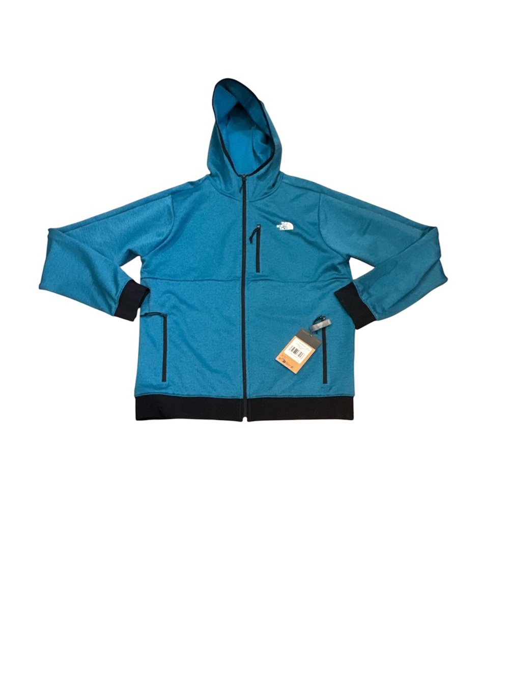 The North Face Teal Blue Hooded Performance Jacket